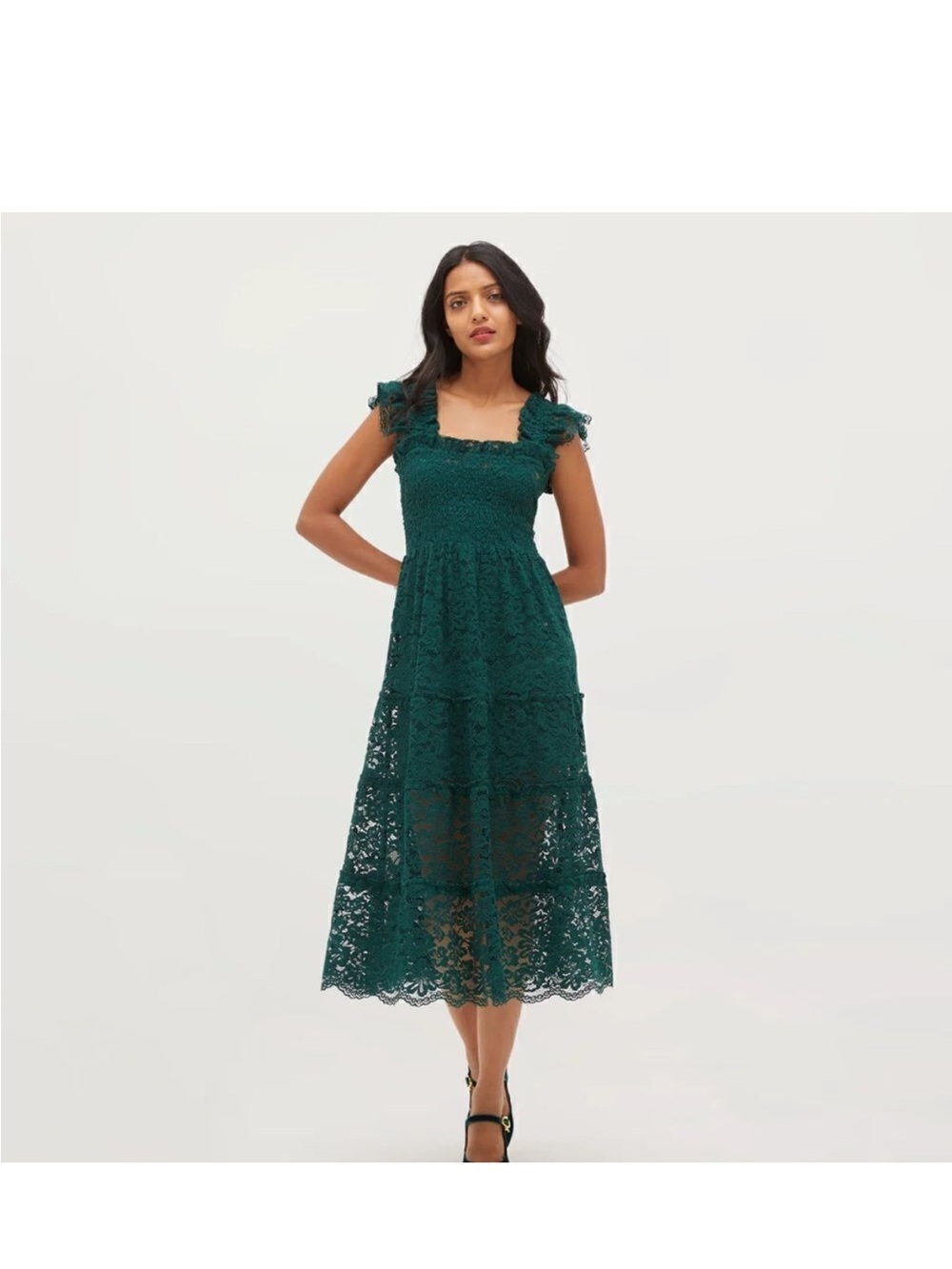 Hill House Green Lace Ellie NWT, includes Slip